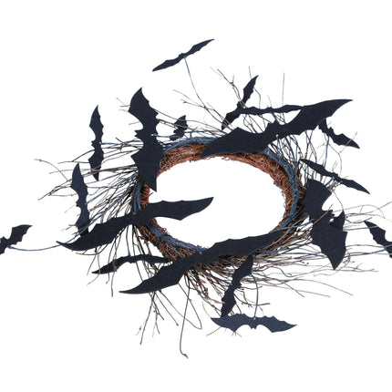 Corona di pipistrelli di Halloween da 30 cm