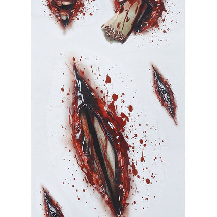 Tatuaggi finti di Halloween Ferite aperte