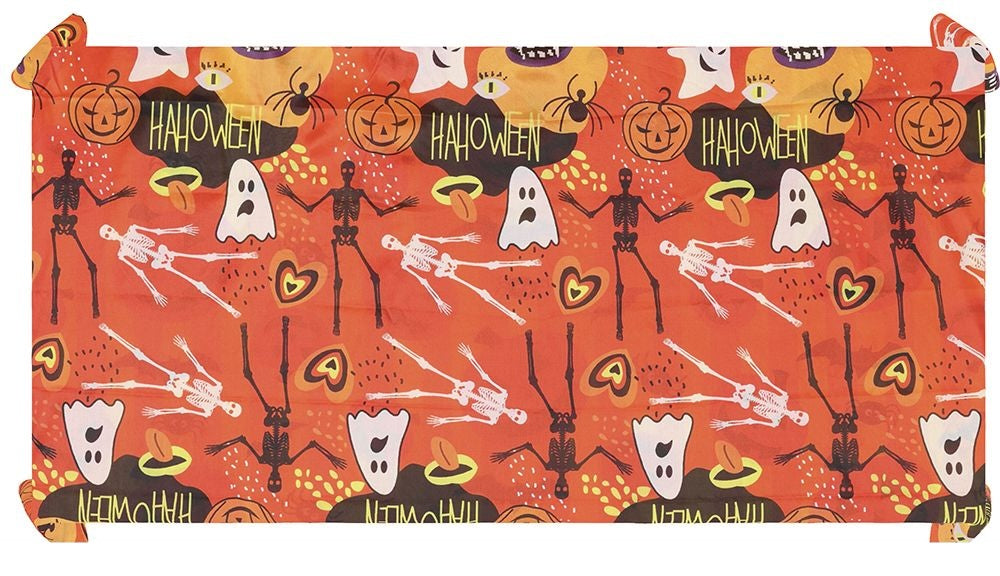 Tovaglia di Halloween arancione Fantasmi 1,77 m
