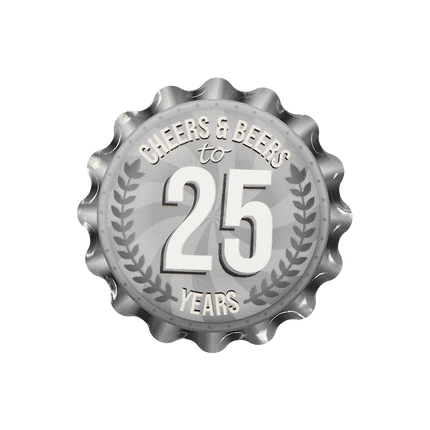 25 Jaar Onderzetters 11cm van Paper Dreams koop je bij Partywinkel