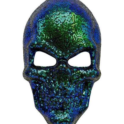 MASCHERA A FORMA DI TESCHIO - PAILLETTE