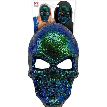 MASCHERA A FORMA DI TESCHIO - PAILLETTE