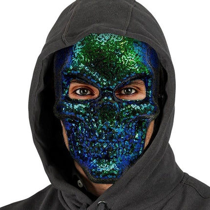 MASCHERA A FORMA DI TESCHIO - PAILLETTE