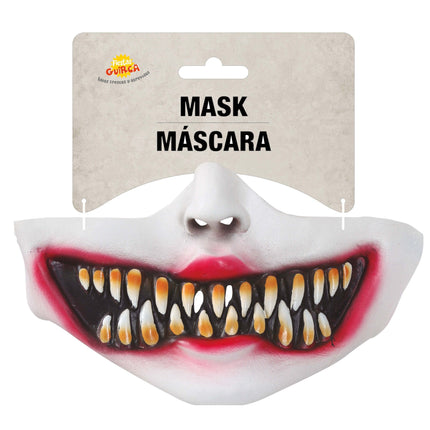 Mezza maschera di Halloween da clown