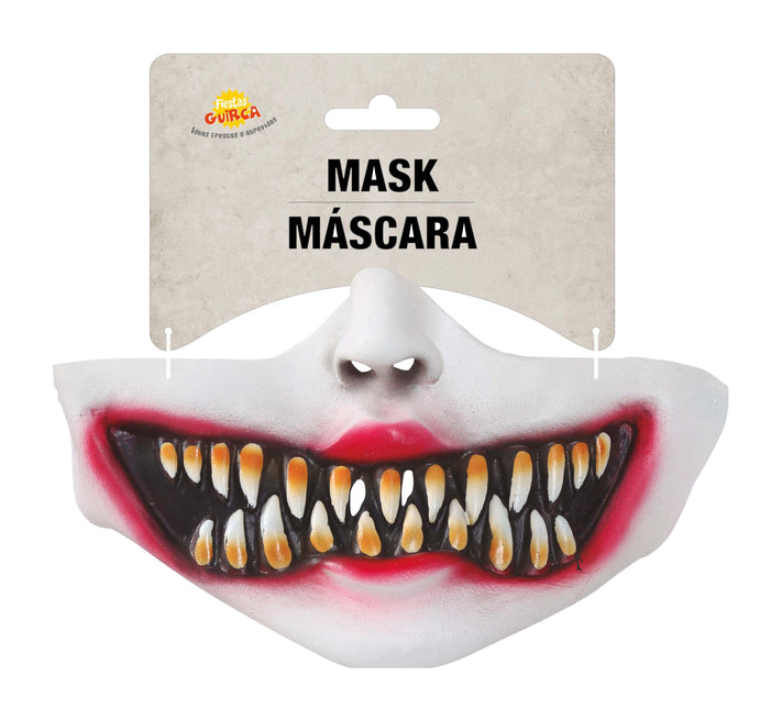 Mezza maschera di Halloween da clown