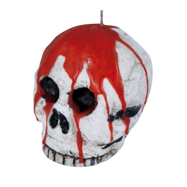 Candela di Halloween Teschio insanguinato 10 cm