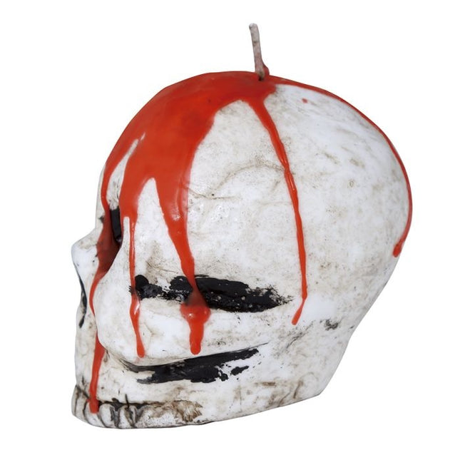 Candela di Halloween Teschio insanguinato 10 cm