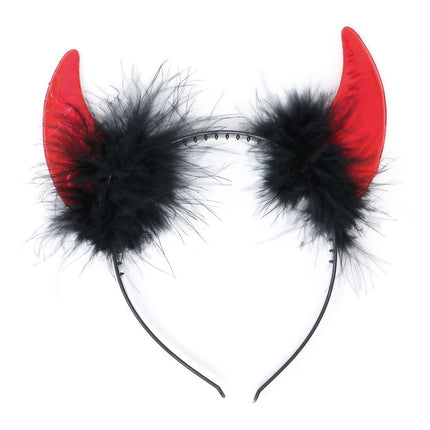 Cerchietto Halloween Corna dei Diavoli Rosso