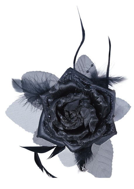Fermaglio per capelli di Halloween Fiore nero