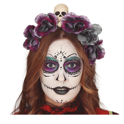 Fiori di Halloween Tiara Grigio