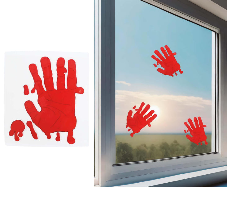 Mano insanguinata di Halloween Decorazione per finestra 25 cm