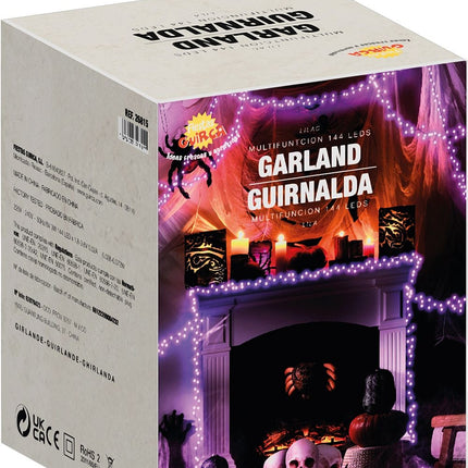 Ghirlanda LED di Halloween Lilla 144 luci