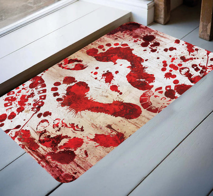 Zerbino di Halloween con orme insanguinate 60 cm