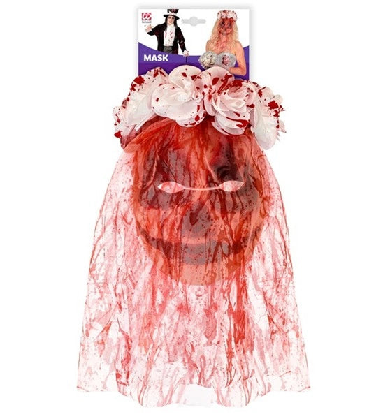 Maschera da sposa insanguinata con velo