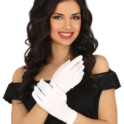 Guanti bianchi in poliestere 24 cm