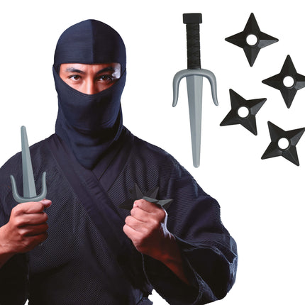 set ninja 5 pezzi nero