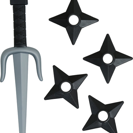 set ninja 5 pezzi nero