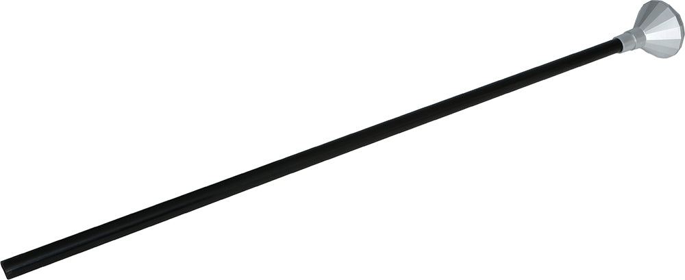 Bastone da passeggio in argento nero con pomello a diamante 85 cm