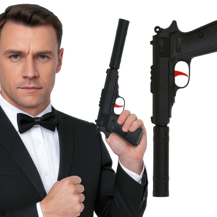 Pistola con silenziatore 29 cm
