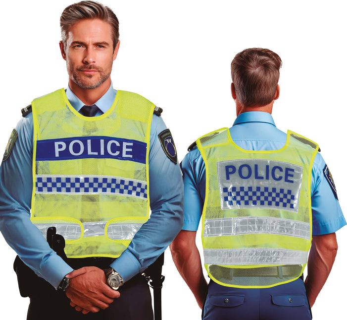 Gilet giallo della polizia stradale, adulto