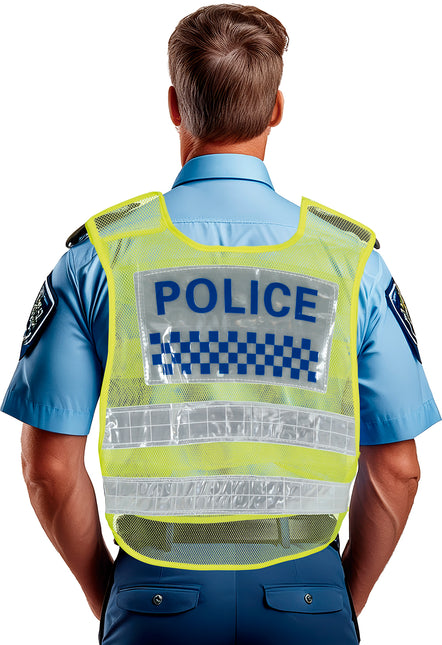 Gilet giallo della polizia stradale, adulto