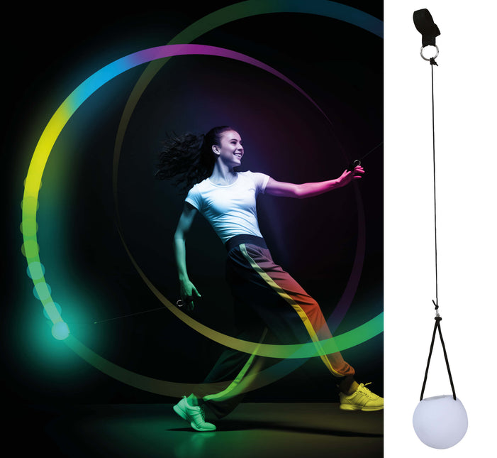 Palla da ballo multicolore con led 7 cm