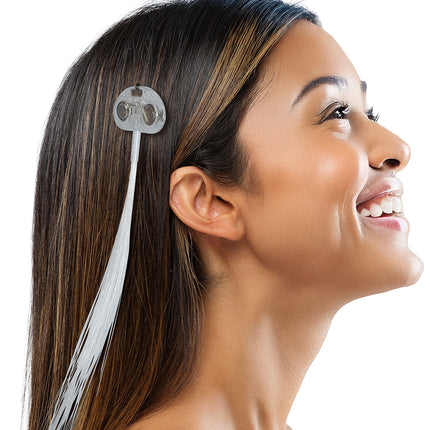 Extension per capelli viola neon con luce 30 cm