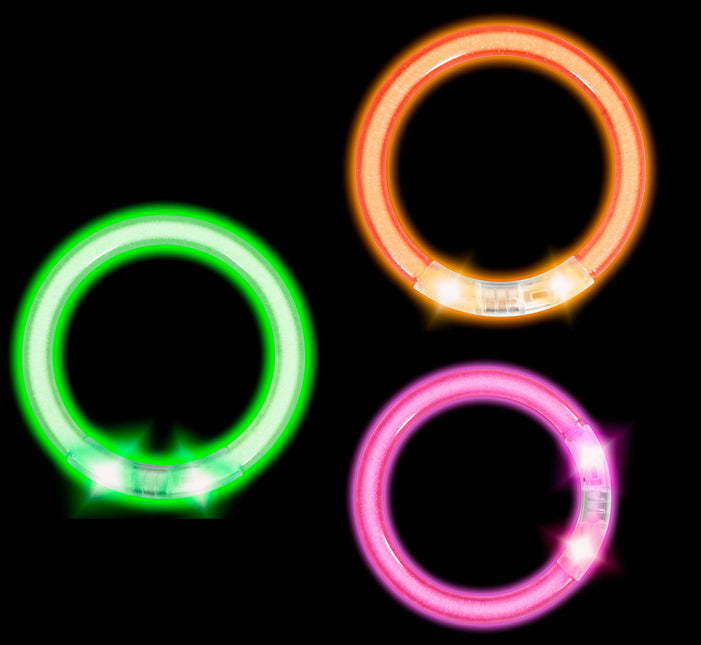 Braccialetto colorato che brilla nel buio 8 cm 4 pezzi