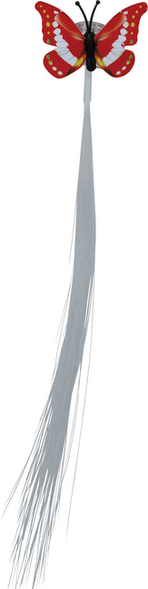 33 cm di fibra ottica, led, ciuffo con farfalla