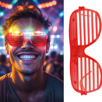 Occhiali rossi con luce