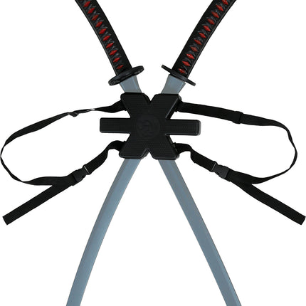 Spada finta nera Samurai 95cm 2 pezzi