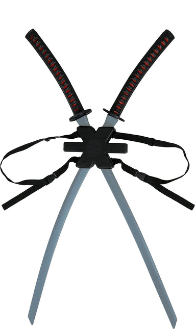 Spada finta nera Samurai 95cm 2 pezzi