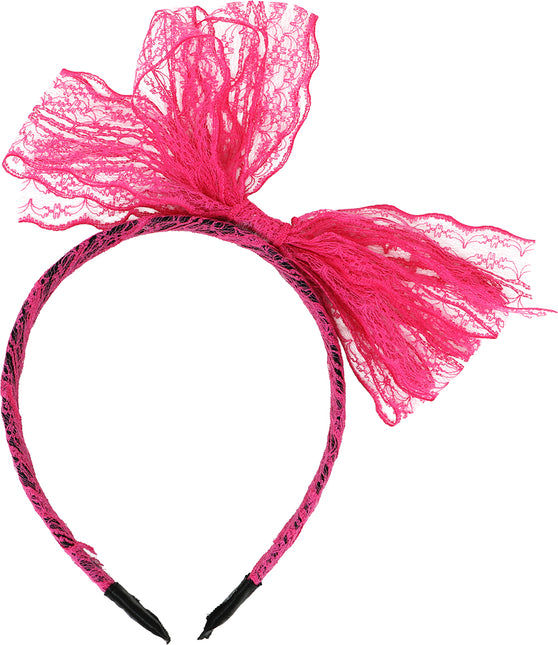 Set di accessori Neon 80S Rosa brillante 5 pezzi