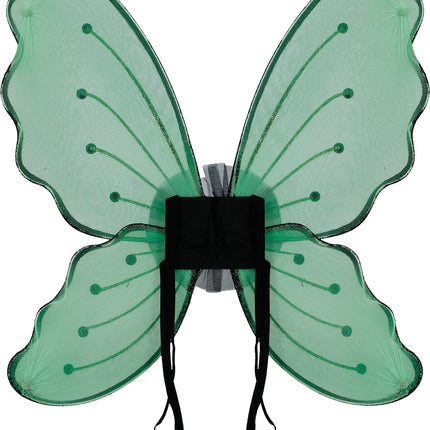 Set di vestiti da farfalla per bambina verde 2 pezzi