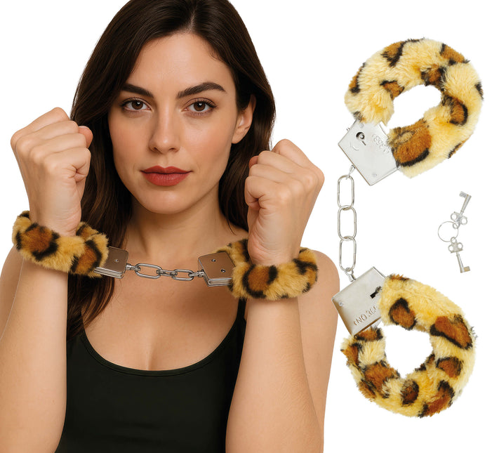 Manette leopardate marrone beige