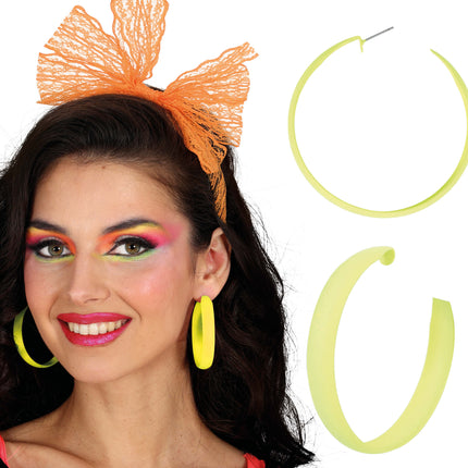 Orecchini a cerchio neon