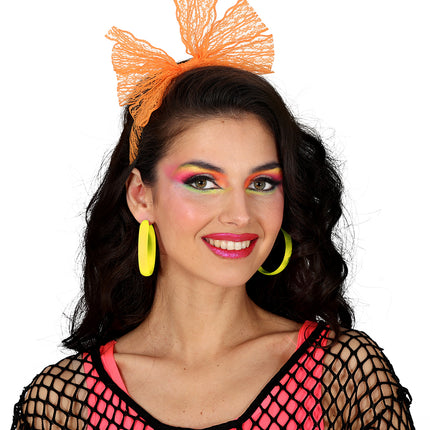 Orecchini a cerchio neon