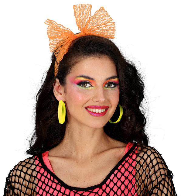 Orecchini a cerchio neon