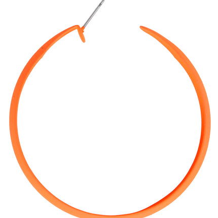 Orecchini a cerchio neon arancione