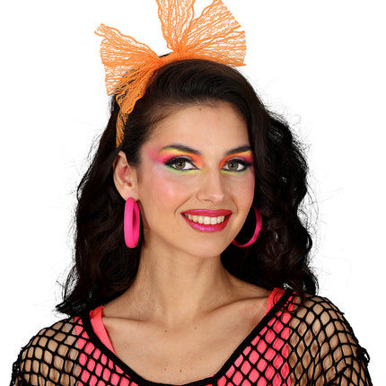 Orecchini a cerchio neon