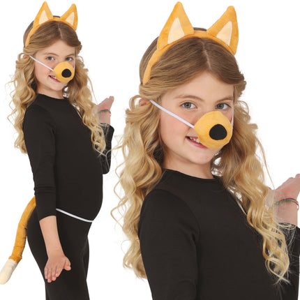 Set di costumi per cani marrone 3 pezzi