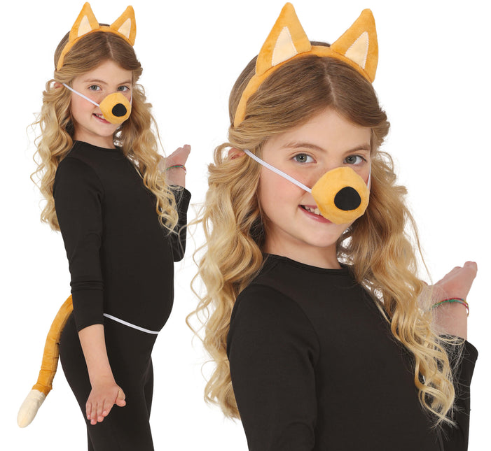 Set di costumi per cani marrone 3 pezzi