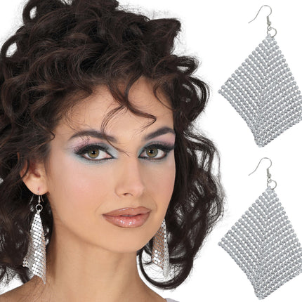 Orecchini metallici da 9 cm