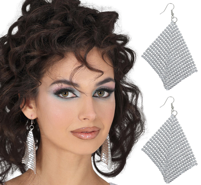 Orecchini metallici da 9 cm