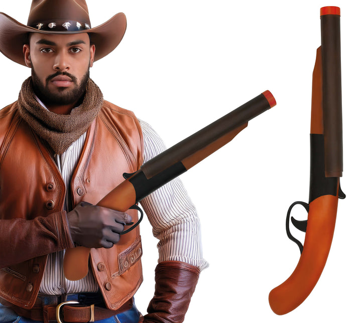 Pistola finta marrone 50 cm