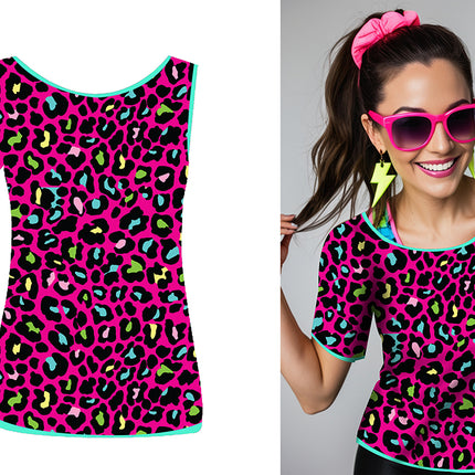 Maglietta leopardata anni '80