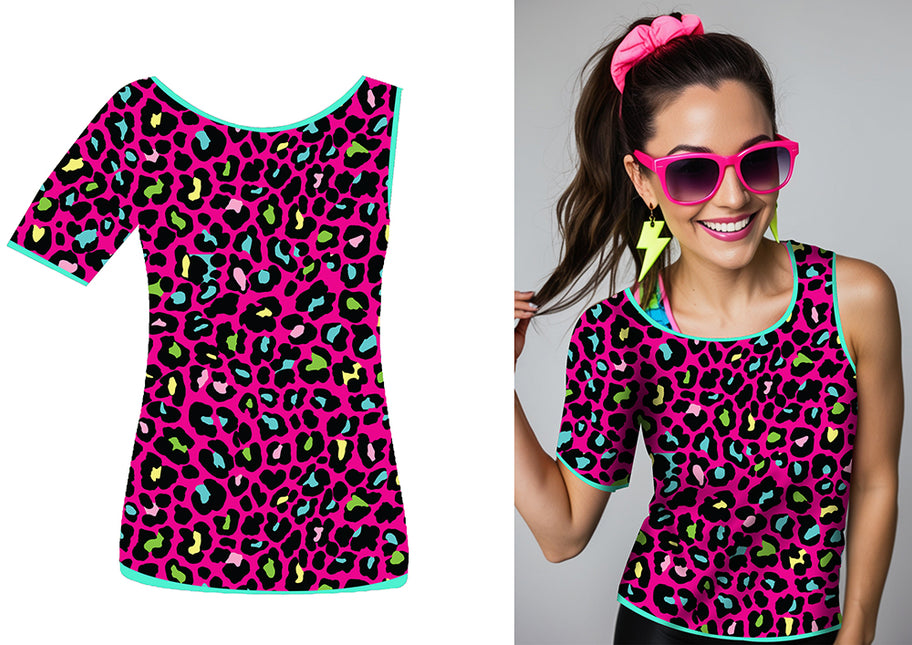 Maglietta leopardata anni '80