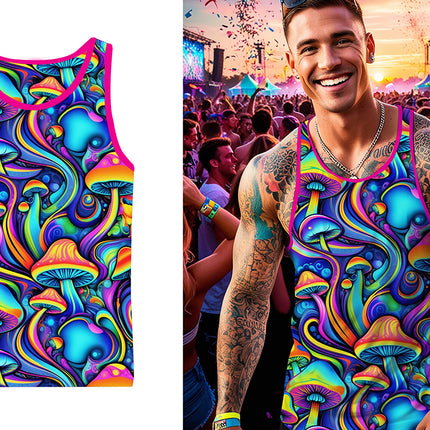 Maglietta con funghi psichedelici, adulto