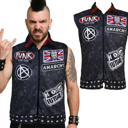 Gilet punk nero