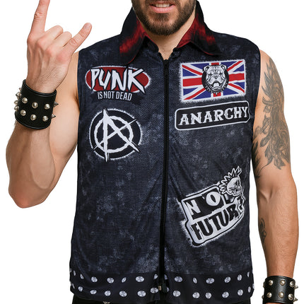 Gilet punk nero